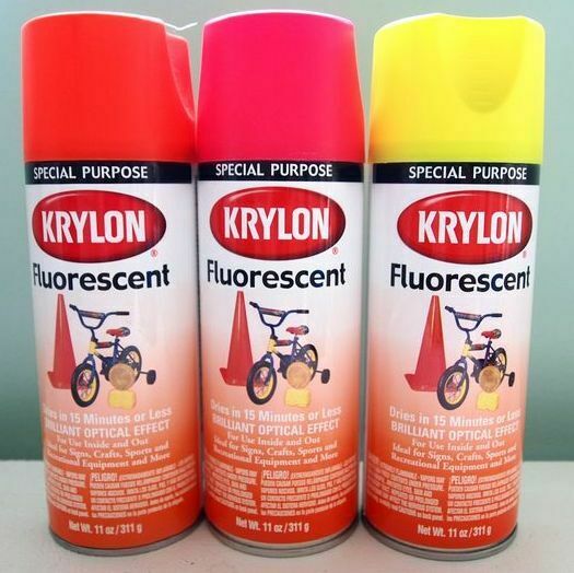 Krylon 11 oz. Fluorescent Spray Paint, Lemon Yellow